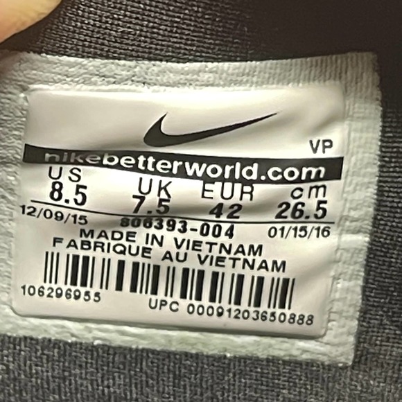 Nike KD8 EXT Red Floral Men's 8 1/2 Black Sneakers 1035:J.4.5 - Picture 10 of 10